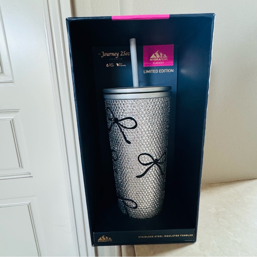 HYDRAPEAK BOW design Bling  journey 25 ounce stainless steel insulated tumbler